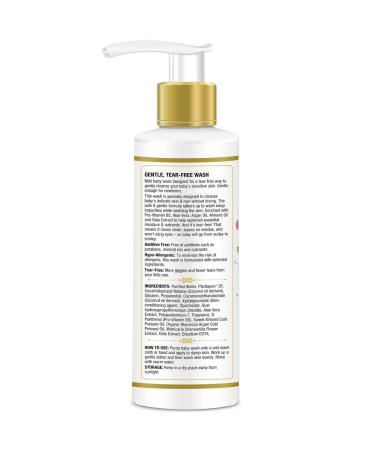 Mom & World Baby Wash - Tear Free Gentle Cleansing for Hair & Body | 200ml Safe & Soothing Baby Wash - Buy Online on GoSupps.com