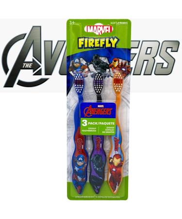 Firefly Marvel Avengers Superheroes Soft Bristle Toothbrush Set - 3 Count | Kids Friendly Design | Perfect Gifts for Boys & Girls | Style May Vary - Buy Online on GoSupps.com