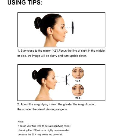 OMIRO 20X Magnifying Mirror Travel Size with Tweezer - Makeup & Shaving Essential - Buy Online on GoSupps.com