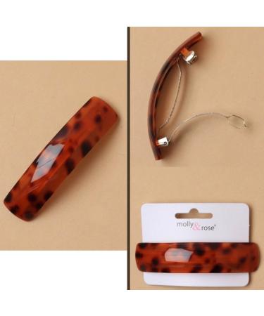 Hair Barrette Brown Curved Tort Quality Clips Slide Ladies Hair Styles 9cm * 2cm