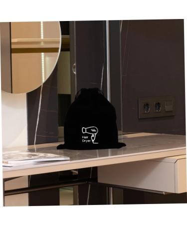Gogogmee 2pcs Velvet Bag Hair Dryer Storage Hair Dryer Bag Travel Makeup Bag Hairdryer Bag Black Flannel - Buy Online on GoSupps.com