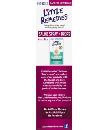 Little Remedies Noses Saline Spray Drops 1 Fl Oz - Gentle Relief for Congestion (1 Pack) - Buy Online on GoSupps.com
