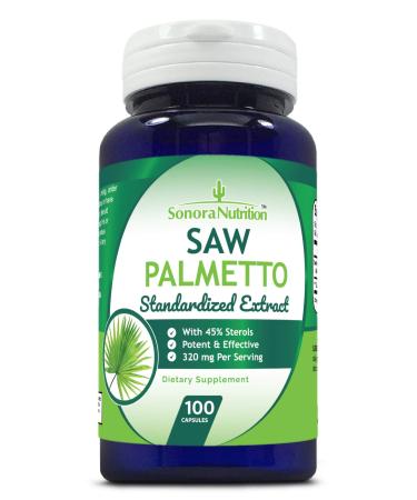 Sonora Nutrition Saw Palmetto Standardized Extract with 45% Sterols 320 mg 100 Capsules