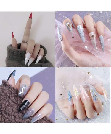 Buy MWoot 600 Pcs French False Nail Tips - Long Stiletto Sharp Ends | Artificial Fake Fingernails | 12 Sizes for DIY Nail Studios - International Shipping - Buy Online on GoSupps.com
