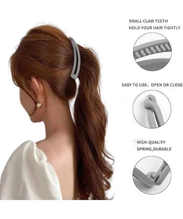 NTRUXZP 4 Pieces French Banana Hair Clips Fishtail Hair Combs and Clips Flexible Round Banana Ponytail Hair Styling Accessories for Women and Girls - Buy Online on GoSupps.com