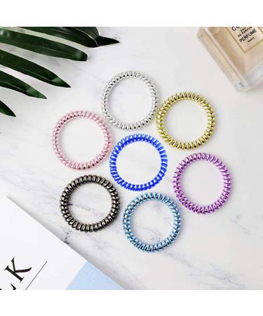 Winrase Colorful Spiral Phone Cord Hair Ties - 24pcs Hair Coil Ponytail Holders for Women and Girls - Buy Online on GoSupps.com