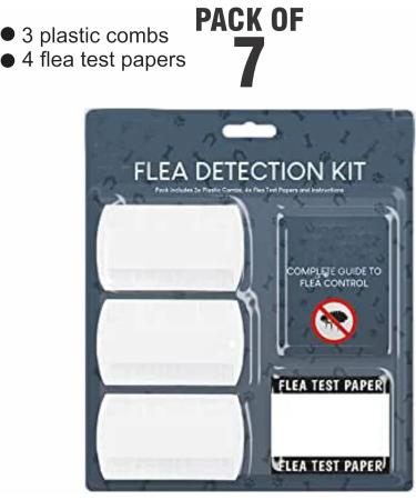 Flea Detection Kit Pet Flea Ticks And Lice Detection Kit With 3 Combs 4 Test Papers And Instructions Fine Teeth Combs For Grooming Hair Dandruff Kittens Dogs Cats Pet Supplies (Pack Of 1 Kit) - Buy Online on GoSupps.com