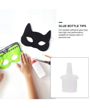 Uonlytech 100pcs Eyelash Glue Bottles - Universal Nozzle for Eyelash Extensions | Plastic Nese 2x1.3cm | Best Quality Eyelash Extension Tools - Buy Online on GoSupps.com
