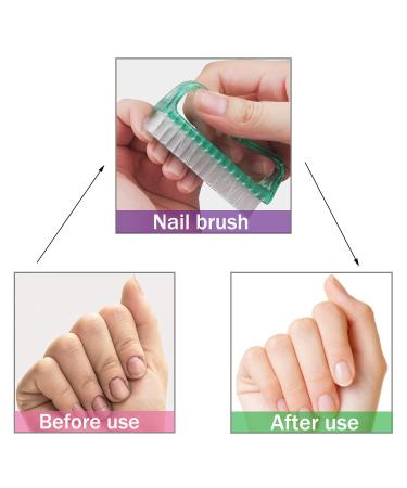 Handle Grip Nail Brush 5 Pack - Fingernail & Toenail Cleaner for Men and Women - Pedicure Scrubbing Tool Kit (Multicolor) - Buy Online on GoSupps.com