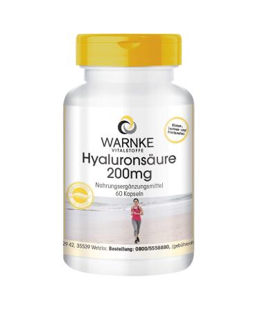 Hyaluronic acid 200mg - high dose - vegan - 60 capsules | Warnke Vitalstoffe - German pharmacy quality