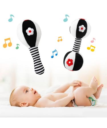 Joylife Black & White Baby Toy - Rattling Squeaking Grip Toy for 0-12 Months - Perfect Gift for Babies & Toddlers - Buy Online on GoSupps.com