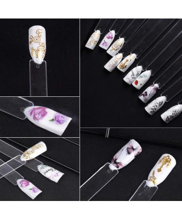 54 Sheets Self-Adhesive Nail Art Stickers - Colorful Flowers, Gold & Silver Butterfly, Stars, Feather Pattern - for Gel Nails - Women/Girls - Buy Online on GoSupps.com