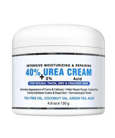 DMQ Foot Cream Ultra Moisturizing 40% Urea Cream Plus Deeply Hydrating Cracked Heel Repair Cream for Callous Removal and Soften Heel Balm Nourishes for Feet Knees Hand - 130g