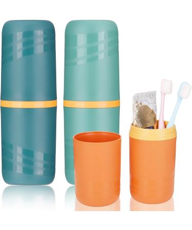 Ruggito Travel Toothbrush Case - 3-Piece Portable Cover & Cleaning Cups for Camping & Home - Buy Online on GoSupps.com