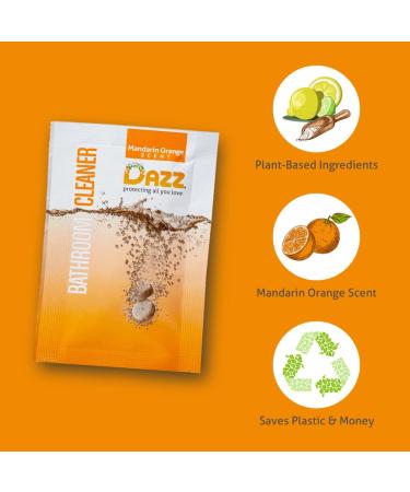 DAZZ Eco-Friendly Bathroom Cleaner Kit - Reusable Spray Bottle & Non-Toxic Refills for Kids & Pets - Buy Online on GoSupps.com