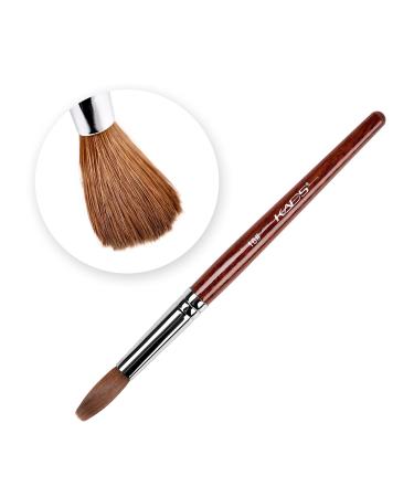 Alexnailart Kolinsky Sable Nail Brush Acrylic Brush for Acrylic Powder Nail Art Pen with Red Wooden Handle Manicure Design 18# Size 18