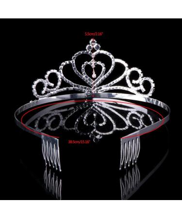 Bride Wedding Rhinestones Hair Side Comb Crystal Hair Pieces Girls Women Daily Hair Accessories Heart Crystal Headpiece - Buy Online on GoSupps.com