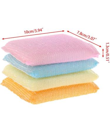 4pcs/Set Soft Sponge Scouring Pads Dish Bowl Kitchen Cleaning Scrub Scrubber Pad Brush On Nail for Acrylic Nails Long Lasting - Buy Online on GoSupps.com