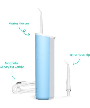Buy Quip Water Flosser - Cordless Teeth Cleaner Adjustable Pressure & 360 Tip - Sky Blue - International Shipping Available - Buy Online on GoSupps.com