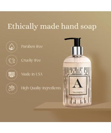 Personalized Monogrammed Liquid Hand Soap - Letter A | Citrus Bloom Scent | Cruelty-Free & Paraben-Free | 12 oz | Ideal for Bathroom Decor - Buy Online on GoSupps.com