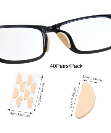 40 Pairs of Reusable Glasses Pads | Self-Adhesive Foam Nose Pads for Comfort | D-Shape Sunglasses Accessories - Buy Online on GoSupps.com