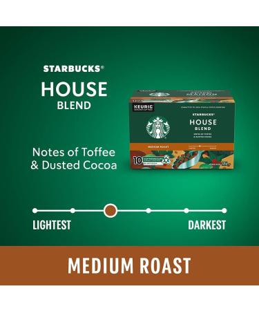Starbucks House Blend Medium Roast Coffee Single Serve Keurig K-cup Pods 6 Boxes 60 Capsules House Blend 10 count (Pack of 6) - Buy Online on GoSupps.com