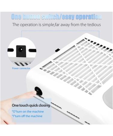 QZCX Nail Dust Extractor 120W Nal Dust Extractor for Nals Extractor Fan for Manicure With Filter Low Noise Aspirator Nal Table Dust Extractor White 1 White - Buy Online on GoSupps.com