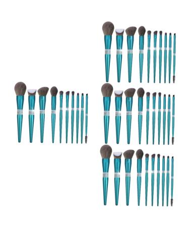 Beavorty 4 Sets Diamond Makeup Brush Women s Suits Cosmetic Eye Make up for Face Make up Brush Women Makeup Brush Powder Applicator Plastic Makeup Brush Sets Turquoise Miss