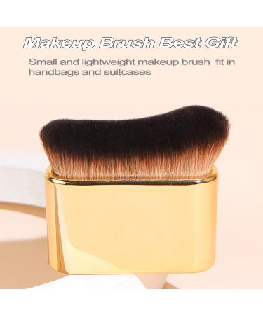Foundation Body Makeup Brush Professional Kabuki Brush for Flawless Blending of Powder Cream and Liquid Blush (Dark Gold) | High Density Cosmetic Tool - Buy Online on GoSupps.com