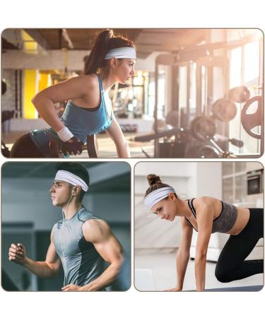 URAQT Sports Headband 6Pcs Elastic Head Bands Hairband Yoga Cotton Headbands Unisex Fitness Exercise Headwear Non-Slip Sweatband for Men and Women Sports Workout Running Cycling and Yoga 6pcs-Wide sport headband - Buy Online on GoSupps.com