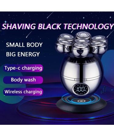7D Electric Head Shaver for Bald Men | Waterproof Razor with LCD Display & 7 Floating Cutters | Multifunctional Trimmer for Smooth Shaving - Buy Online on GoSupps.com