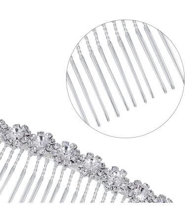 Zeayebsr Silver Rhinestone Hair Side Comb Flower Crystal Hair Clip Wedding Hair Comb Bridal Hair Comb French Women and Girls Hair Accessories - Buy Online on GoSupps.com