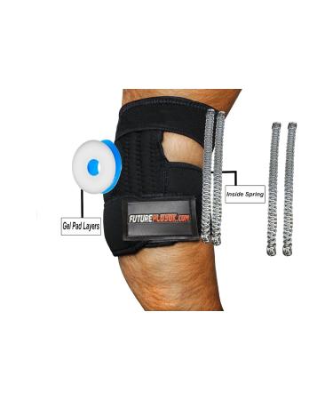 Elbow Support Brace for Tendonitis | Adjustable Two-Spring Stabiliser & Breathable Strap for Sports Injuries | Ideal for Golfers & Tennis Elbow - Buy Online on GoSupps.com