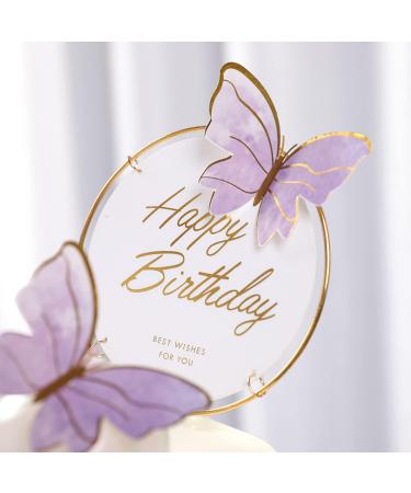 Cake Decorations Butterfly Cupcake Toppers 3D Butterfly Happy Birthday Cake Topper Cupcake Toppers for Girls Women Wedding Cake Toppers Baby Shower CupcakeToppers. (B) - Buy Online on GoSupps.com