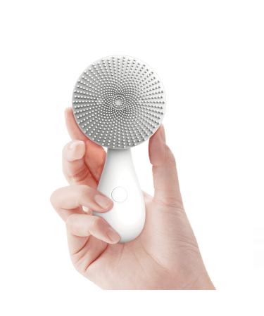ZAQ Tara Sonic Facial Cleansing Brush| Silicone Face Scrubber| Soft and Smooth Bristles Removes Dead Skin Cells and Makeup | 6 Color Options Available for All Skin Types - White
