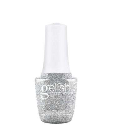 Gelish MINI Water Field Soak-Off Gel Polish  Sparkly Silver Gel Nail Polish  Sparkly Silver Nail Colors  0.3 oz.