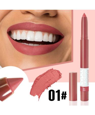 BingBrush 3 Colors Crayon Matte Longwear Lipstick Pack Set - Moisturizing Lipliner with Sharpener - Ultimate Lip Crayon for Makeup - Waterproof Velvet Lipgloss and Stain - (01 Pink Beige) - Nourishing Formula - Buy Online on GoSupps.com