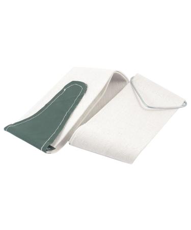 Ruilogod 47cm x 5.7cm Double Sided Hang Barber Shaver Razor Canvas Strop Beige