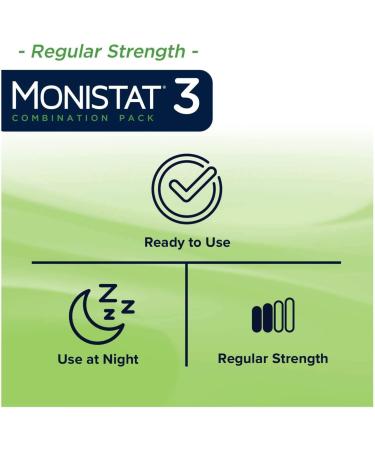 Monistat 3-Day Yeast Infection Treatment - Fast Relief with Pre-Filled Cream Applicators - Buy Online on GoSupps.com
