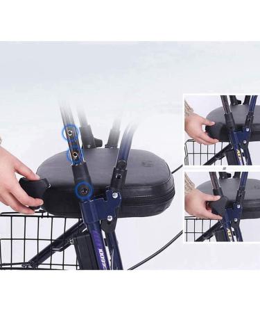 Walker Lightweight Folding Thick Aluminum Alloy Old Man Scooter Mute Pulley Can Push Can Sit Shopping Cart - Buy Online on GoSupps.com