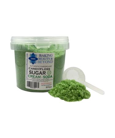 Baking Beauty and Beyond Premium Floss Sugar for Cotton Candy - Cotton Candy Flossing Sugar with Natural Ingredients Perfect for Every Occasion Bulk Floss Sugar 800g - Cream Soda Flavour