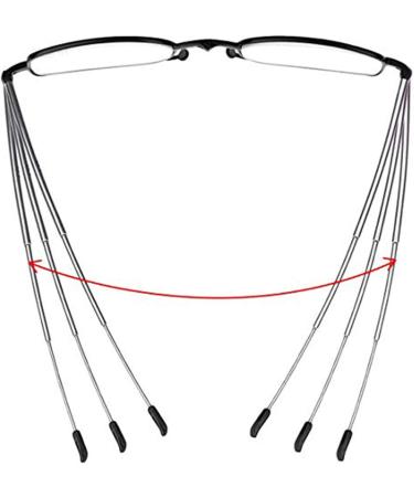 Buy Foldable Black Reading Glasses for Men & Women | +2.5 Metal Frame Anti-Fatigue Optics | Compact & Lightweight | Includes Pocket Case - Buy Online on GoSupps.com