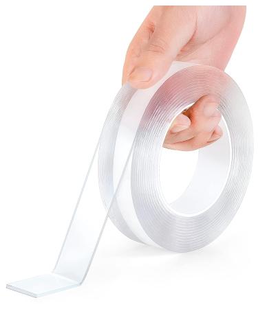 STUAKO Double Sided Tape Heavy Duty (16.5 FT x 1.18 in) - Removable, Washable, Reusable Gel Tape Strips for Kitchen, Living Room, Office - Buy Online on GoSupps.com
