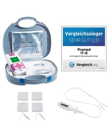 Promed IT-6 Tens device with vaginal probe 4 electrodes pelvic floor trainers pelvic floor training stimulus flow training of the vaginal muscles/sphincter/pelvic floor with vaginal probe+ 4 electrodes standard packaging - Buy Online on GoSupps.com