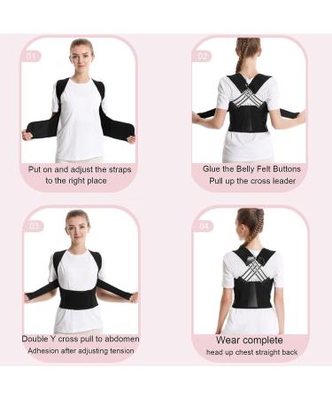 Adjustable Back Support Corrector for Women & Men Breathable Posture Aid for Spine & Shoulder Pain Relief Size S Black - Buy Online on GoSupps.com
