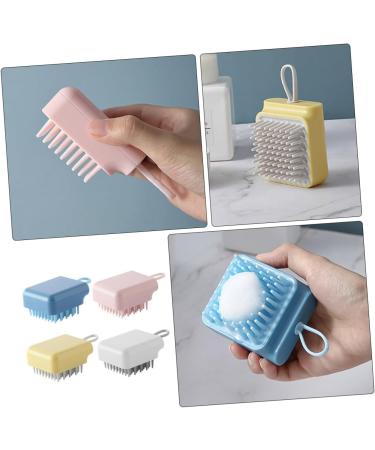 Magiclulu 4-Piece Massage Shampoo Brush Set - Silicone Scalp Scrubber & Thick Hair Comb for Spa-Like Cleansing - Buy Online on GoSupps.com