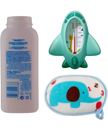Mysterial Ensemble de produits essentiels pour b b : poudre pour b b 200 g thermom tre de bain temp rature de l'eau et ponge de bain naturelle pour b b Ensemble de bain pour nouveau-n  - Buy Online on GoSupps.com