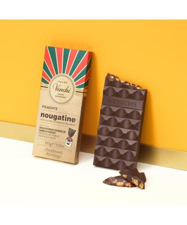 Venchi - Nougatine Chocolate Bar with whole Piedmont PGI hazelnuts 100 g - Gluten-free - Buy Online on GoSupps.com
