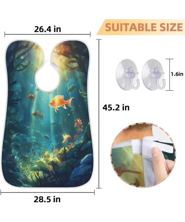 Underwater Beard Bib Apron - Best Beard Hair Catcher for Men | Perfect Gifts for Dad & Husband | Fathers Day & Christmas - Buy Online on GoSupps.com