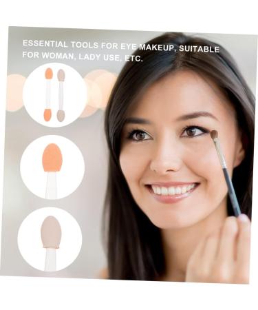 WOONEKY 50pcs Two-color Eyeshadow Brush Eye Shadow Brush Comestic Tools Plastic Handle White - Buy Online on GoSupps.com